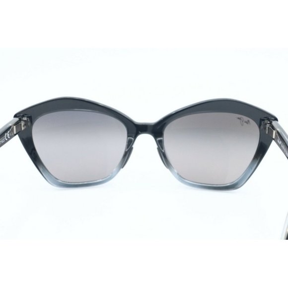 Maui Jim Lotus MJ 827-02J Cat Eye Black Sunglasses Gray Polarized Lens 56mm (B) main image 5